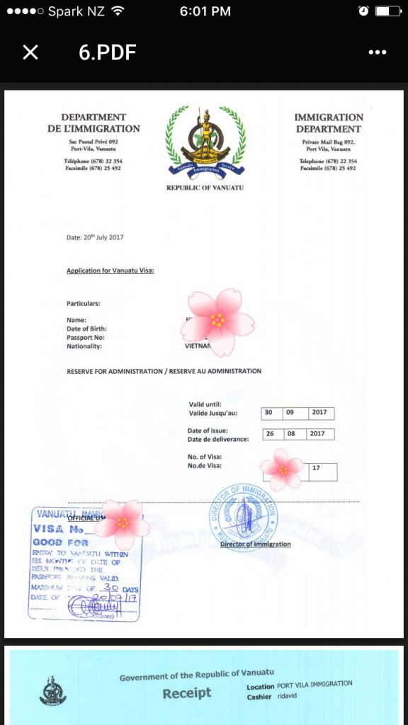 Kinh nghiệm xin visa du lịch Vanuatu cho người Việt Nam